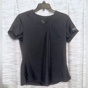 Med couture insight black 1 pocket scrub top